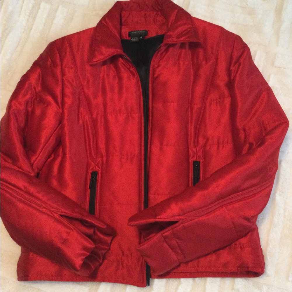 Juliana Collezione red quilted jacket size 6